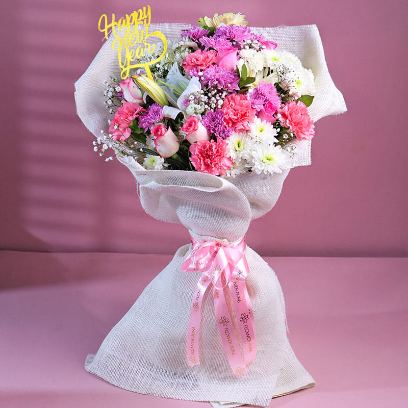 Sweet New Year Blooms & Cake Bundle